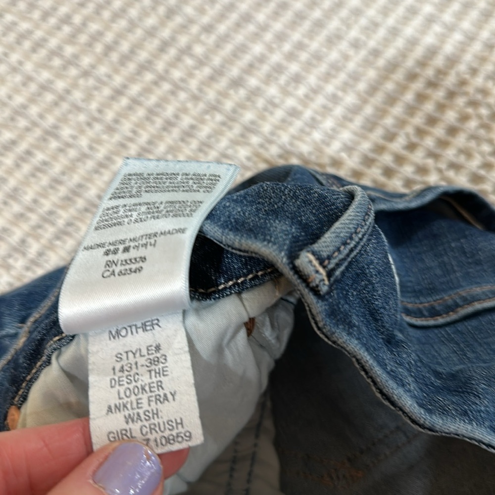 MOTHER Dark Blue Straight Leg Jeans 26 - Picture 9 of 9